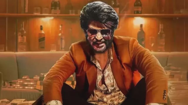 Rajinikanth's still from his latest release, Coolie. 