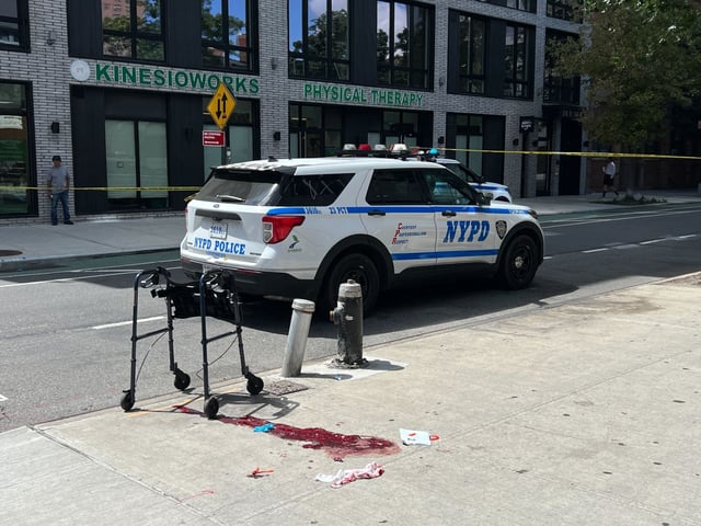 Police investigate after a woman was fatally shot at Park Ave. and 110th St. in Manhattan on Wednesday, Aug. 27, 2025. (Barry Williams / New York Daily News)