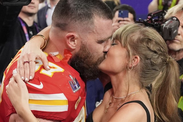 DoorDash, Krispy Kreme and other brands mark Taylor Swift and Travis Kelce’s engagement with witty promos, free treats and special discounts.