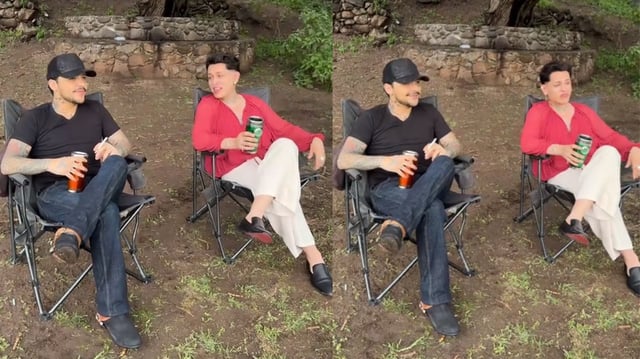 Critican a Christian Nodal por compartir video junto a Kunno: “lo ha visto más que a Inti”.