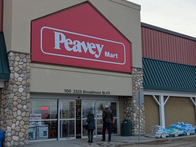 Sherwood Park's Broadmoor Boulevard Peavey Mart location. The Canadian retail chain known for agricultural supplies and home improvement products, is closing its more than 90 locations nationwide.