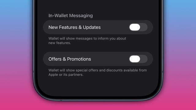 You need iOS 26 to disable Wallet ads without turning off all Wallet notifications. Image: Christian Zibreg/iDB/Apple