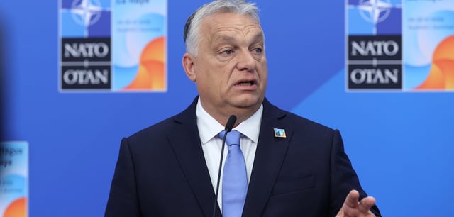 Der ungarische Ministerpräsident Viktor Orbán in Den Haag