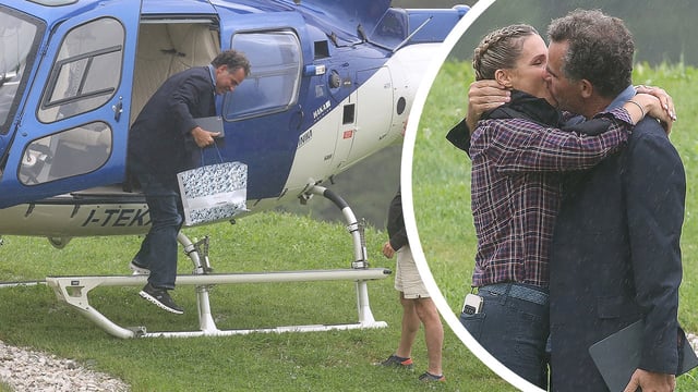 Was der Liebste von Michelle Hunziker in seiner Tüte mitgebracht haben soll.