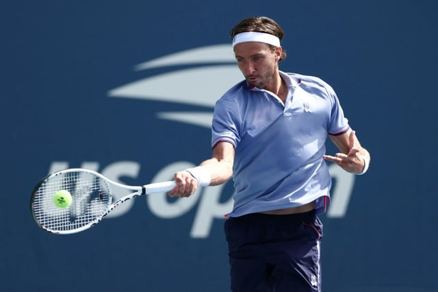 Le Français Arthur Rinderknech au 2e tour de l'US Open contre l'Espagnol Alejandro Davidovich le 27 août 2025 à New York