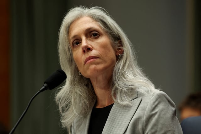 FILE PHOTO: Susan Monarez, U.S. President Donald Trump's nominee to be director of the Centers for Disease Control and Prevention, testifies before a Senate Health, Education, Labor, and Pensions Committee confirmation hearing on Capitol Hill in Washington, D.C., U.S., June 25, 2025. REUTERS/Kevin Mohatt/File Photo