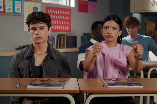 My Life with the Walter Boys. (L to R) Ashby Gentry as Alex, Nikki Rodriguez as Jackie in episode 201 of My Life with the Walter Boys.