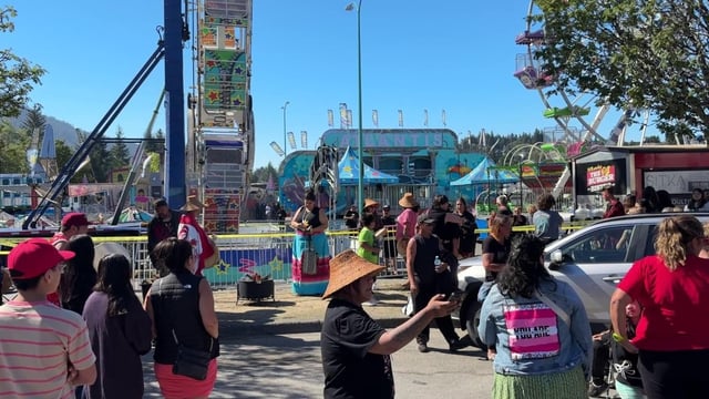 A memorial, drum circle and ceremony were held in Prince Rupert, B.C., on Wednesday after the death of a worker on the opening night of the Prince Rupert Summer Carnival.