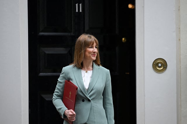 Britain's Chancellor of the Exchequer Rachel Reeves leaves 11 Downing Street, ahead of presenting the Spending Review to Parliament, in London, Britain, June 11, 2025. REUTERS/Jaimi Joy/File Photo