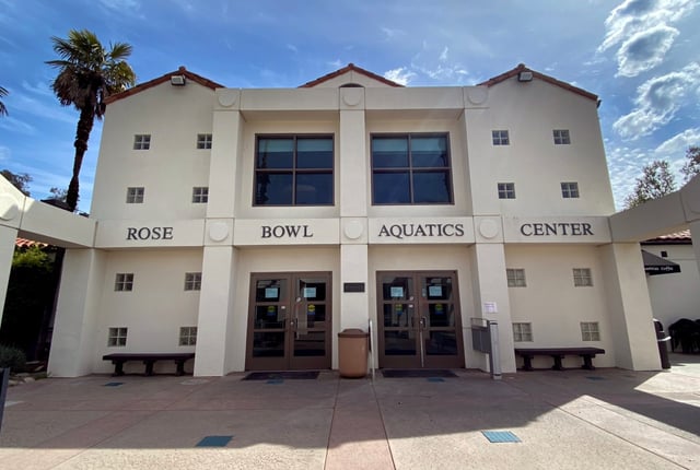 Rose Bowl Aquatics center which would usually be busy, but is all quiet due to the Coronavirus pandemic in Pasadena on Saturday, March 28, 2020. (Photo by Keith Birmingham, Pasadena Star-News/SCNG)