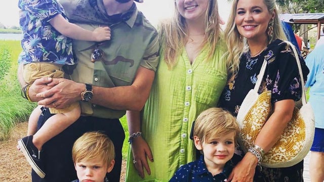 The group enjoyed their annual summer beach trip before Magnolia was born in October 2020.