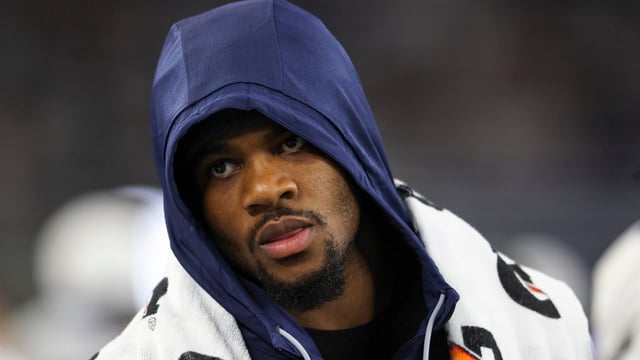 Dallas Cowboys defensive end Micah Parsons walks on the sideline during the second half of a preseason NFL football game against the Atlanta Falcons Friday,