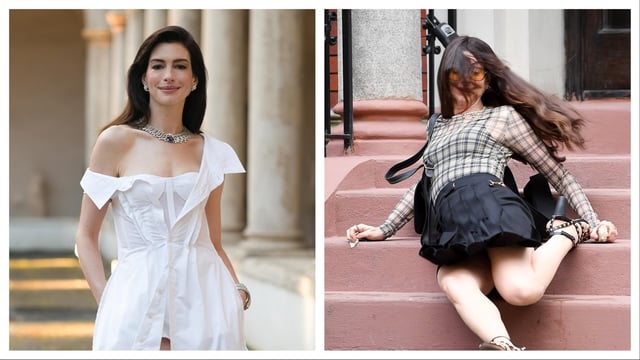 Anne Hathaway has been shooting for The Devil Wears Prada 2 in New York.