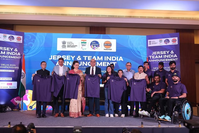 World Para Athletics Championships Team India jersey unveiled in New Delhi