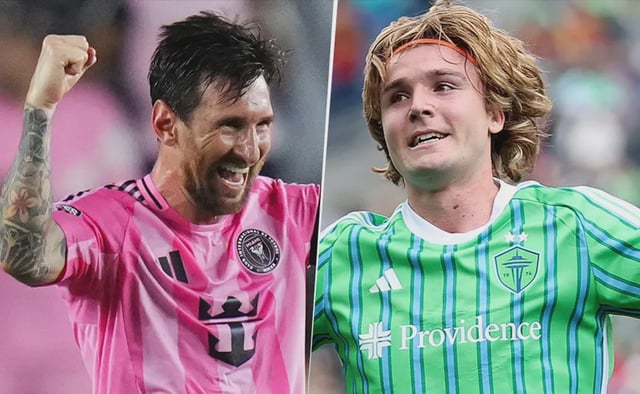 Messi y De la Vega, las figuras argentinas de Inter y Seattle.
