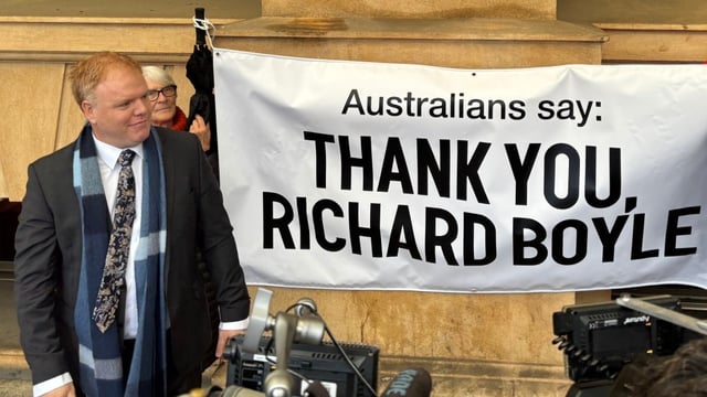 Richard Boyle outside the SA District Court. (AAP Image/Abe Maddison )