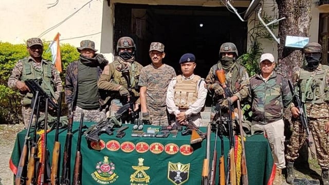 The recovery was made from the jungle area between Maohing and Changoubung villages in Kangpokpi district. (Manipur Police official X account)