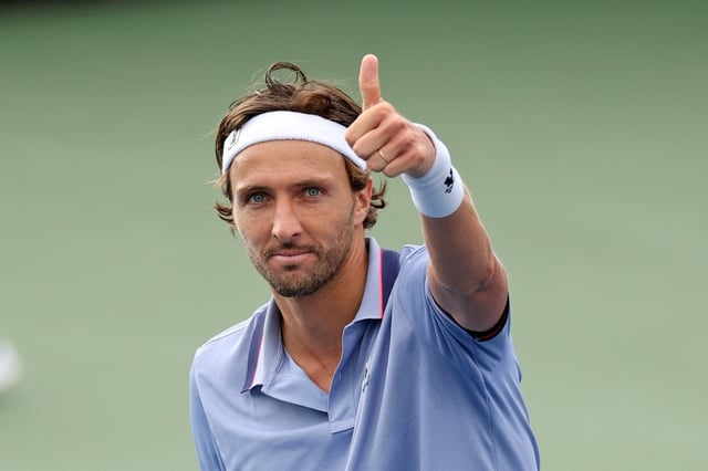 Le Français Arthur Rinderknech après sa victoire contre l'Espagnol Alejandro Davidovich Fokina au deuxième tour de l'US Open à New York le 27 août 2025.