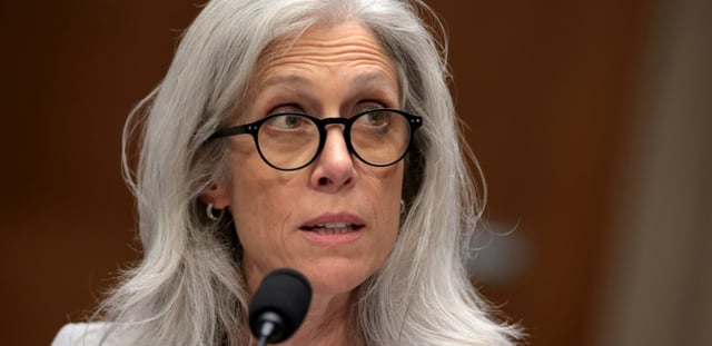 Susan Monarez, directrice des Centres pour le contrôle et la prévention des maladies (CDC), limogée par l'administration Trump, à Washington, aux Etats-Unis, le 25 juin