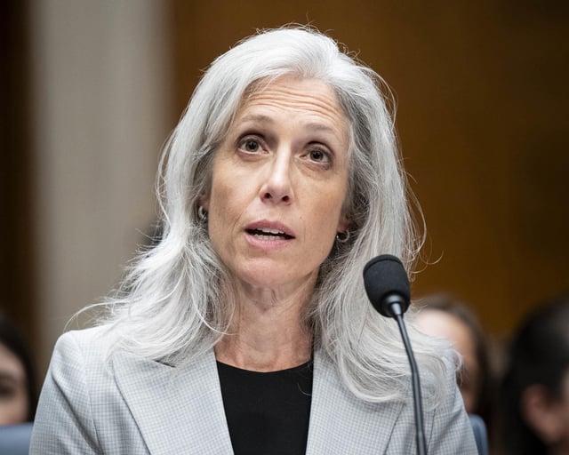 La ahora exdirectora de los centros para el control y prevención de enfermedades de Estados Unidos, Susan Monarez