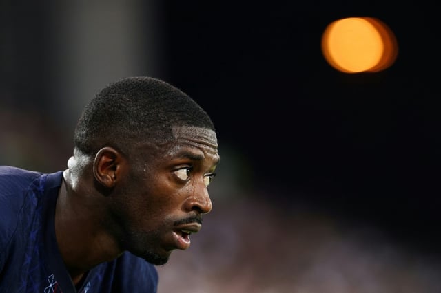 L'attaquant du Paris Saint-Germain Ousmane Dembélé lors de la Supercoupe d'Europe contre Tottenham à Udine le 13 août 2025.