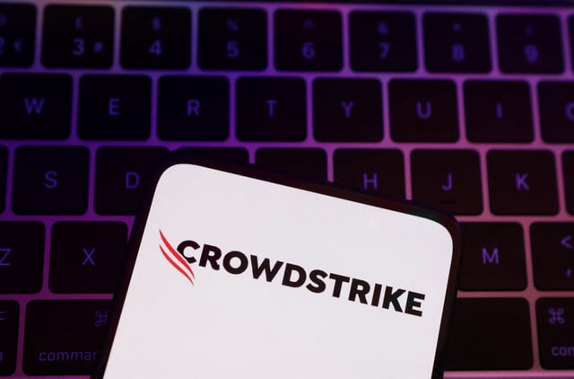CrowdStrike logo is seen in this illustration taken July 29, 2024. REUTERS/Dado Ruvic/Illustration/File Photo