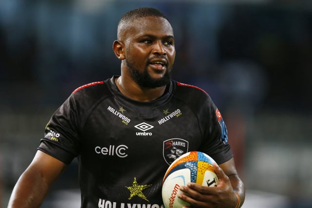 DURBAN, SOUTH AFRICA - MAY 09:  Siya Masuku of the Hollywoodbets Sharks during the United Rugby Championship match between Hollywoodbets Sharks and Ospreys at Hollywoodbets Kings Park Stadium on May 09, 2025 in Durban, South Africa. (Photo by Steve Haag Sports/Gallo Images)
