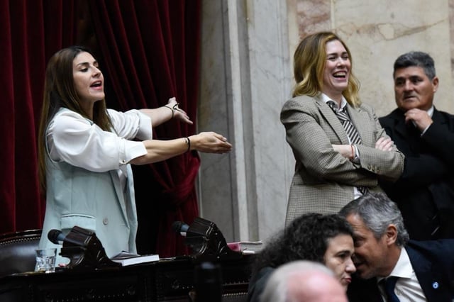 El cruce entre Pagano y Lemoine interrumpió la sesión en el Congreso (X/@lilialemoine).