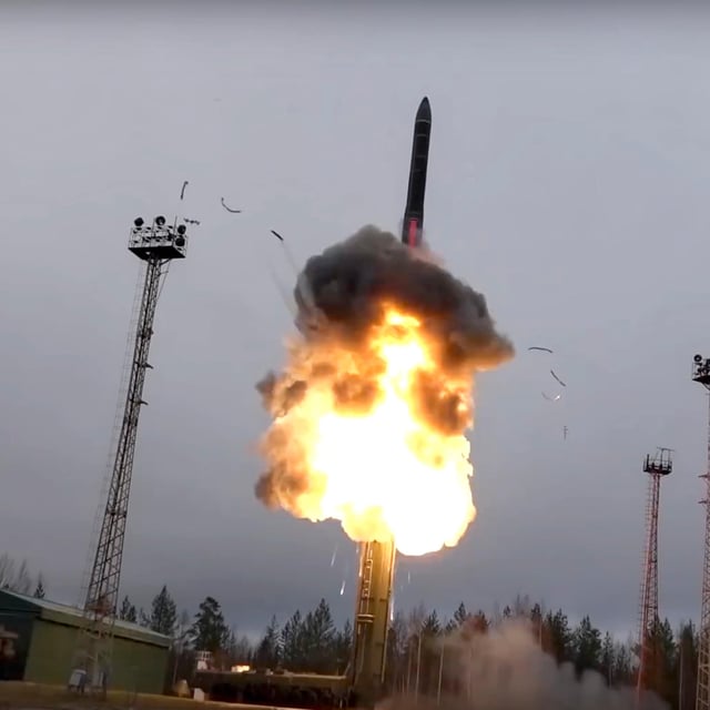 Eine russische Hyperschallrakete beim Start. (Archivbild)