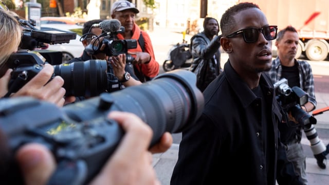 Micheal Ward arrives at Thames magistrates’ court in east London