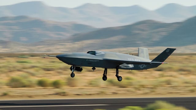 US Air Force’s new YFQ-42A combat drone takes first flight toward 1,000-aircraft goal