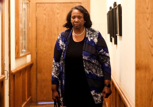 Federal Reserve Governor Lisa Cook attends the Federal Reserve Bank of Kansas City's 2025 Jackson Hole economic symposium, "Labor Markets in Transition: Demographics, Productivity, and Macroeconomic Policy" in Jackson Hole, Wyoming, on Aug. 23, 2025.