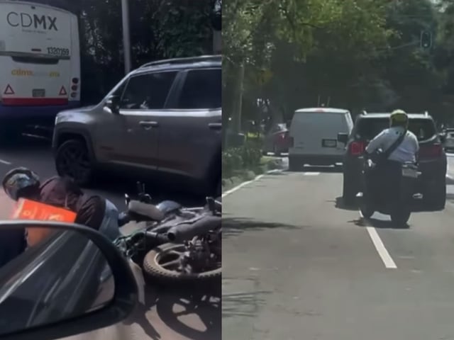 Lady Jeep enloquece en Reforma y arrolla a repartidor de Rappi 