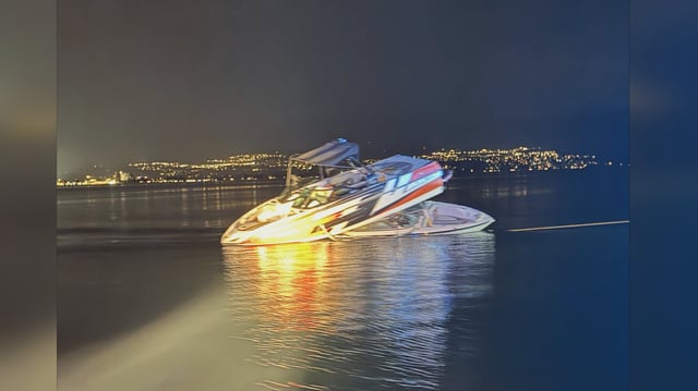 Boat collision in Kelowna