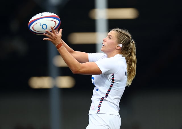 Rugby Union - Women's International - England v France - Kingsholm Stadium, Gloucester, Britain - September 7, 2024 England's Zoe Aldcroft in action Action Images via Reuters/Andrew Boyers/File Photo