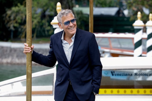 "Jay Kelly" (in competition) cast member George Clooney arrives on the opening day of the 82nd Venice Film Festival, in Venice, Italy, August 27, 2025. REUTERS/Remo Casilli
