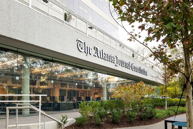 The Atlanta Journal-Constitution's office in Atlanta. The paper announced Thursday it would discontinue its print edition.