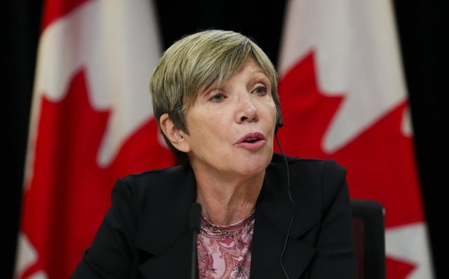 File photo — Eleanor Olszewski, Minister of Emergency Management, at the National Press Theatre in Ottawa on June 12, 2025.