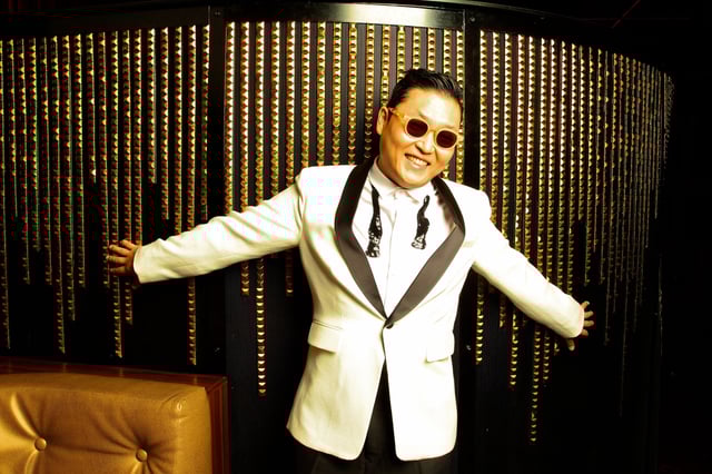 SYDNEY, AUSTRALIA - OCTOBER 16:  (AUSTRALIA OUT) South Korean singer, songwriter Psy poses during a portrait shoot at the Marquee Club, The Star on October 16, 2012 in Sydney, Australia. (Photo by Marco Del Grande/The Sydney Morning Herald/Fairfax Media via Getty Images via Getty Images)