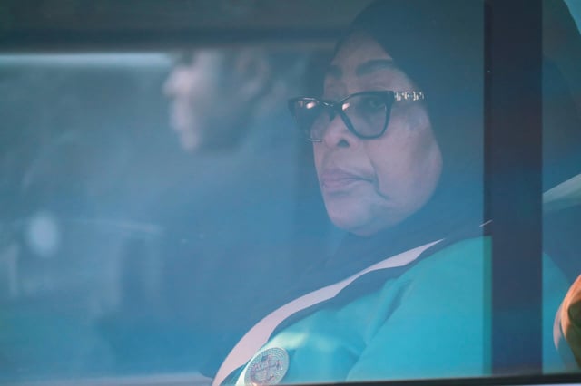 Tanzania's President Samia Suluhu Hassan, the presidential candidate of the ruling Chama Cha Mapinduzi (CCM) party, arrives during the launch of the party's campaign for the upcoming general elections, at Tanganyika Packers grounds in Dar es Salaam, Tanzania, Thursday, Aug. 28, 2025. (AP Photo/Steven Genya)