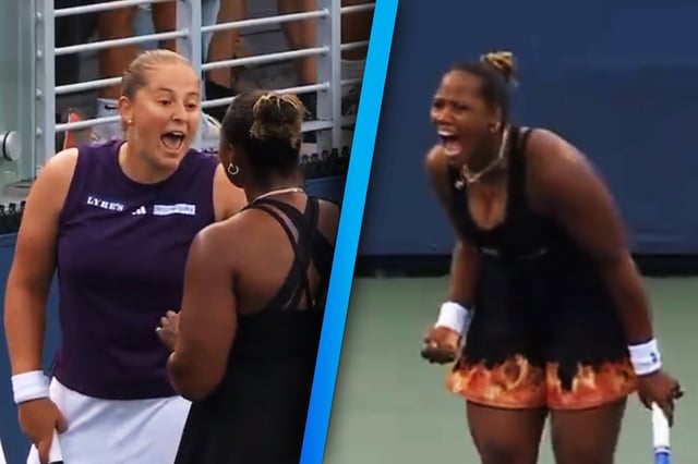 Taylor Townsend y Jelena Ostapenko tienen fuerte discusión tras juego en el US Open. (Foto: Capturas de pantalla)