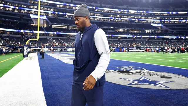 Dallas Cowboys defensive end Micah Parsons walks off the field after the game against the Atlanta Falcons 