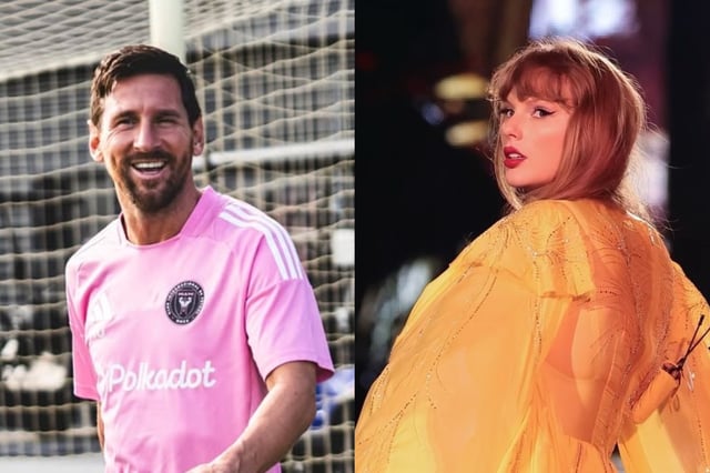 Tras el anuncio de Taylor Swift, Messi sigue con su puesto (Foto: Instagram/@leomessi @taylorswift)