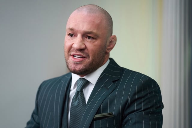 UFC fighter Conor McGregor speaks with reporters in the briefing room of the White House, Monday, March 17, 2025, in Washington. (AP Photo/Evan Vucci)