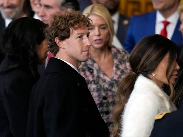Meta CEO Mark Zuckerberg, seen here at Donald Trump's 2025 inauguration, has had multiple meetings with the President since he's taken office.