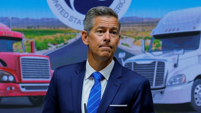U.S. Transportation Secretary Sean Duffy blamed the Biden administration for chaos at Newark Airport.
