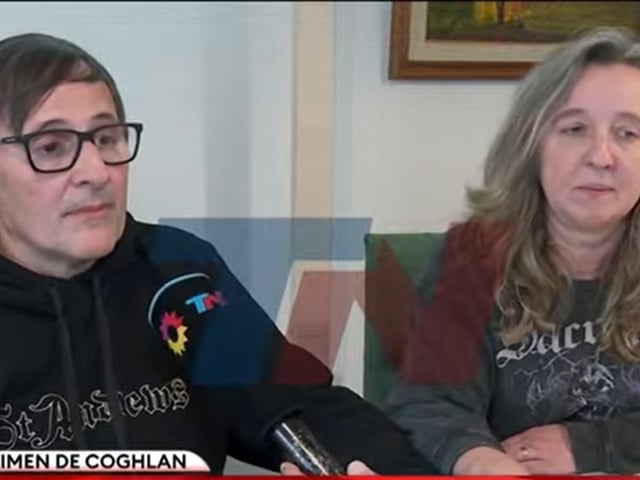 Cristian Graf y su esposa Analía, en la entrevista con TN.