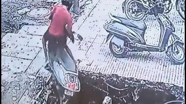 Ghaziabad municipal corporation confirmed that the incident took place at a market near Gaur Green City, Kala Patthar Road, in Indirapuram, and the drain was about 8-10-feet deep. (Video grab/HT Photos)