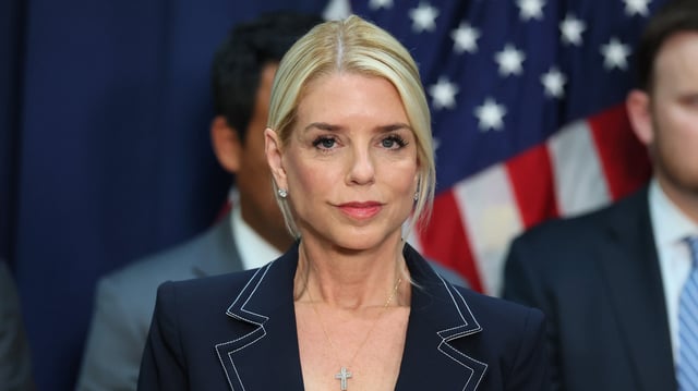A DOJ spokesperson insisted Attorney General Pam Bondi had no hand in dropping charges against her brother’s client.