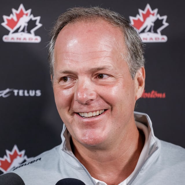 Canada’s National Men’s Team head coach Jon Cooper speaks to the media at Hockey Canada’s 2025 National Teams orientation camp in Calgary, Thursday, Aug. 28, 2025.THE CANADIAN PRESS/Jeff McIntosh